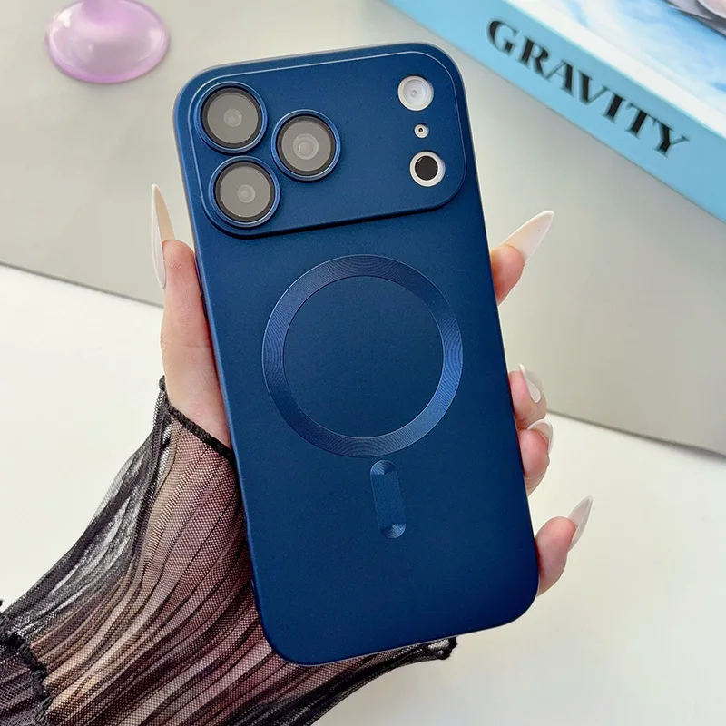 Solid color Matte Soft Magnetic Phone Case for iPhone 18 17 16 15 14 13Pro Max Full Lens Protection  Supports Wireless Charging