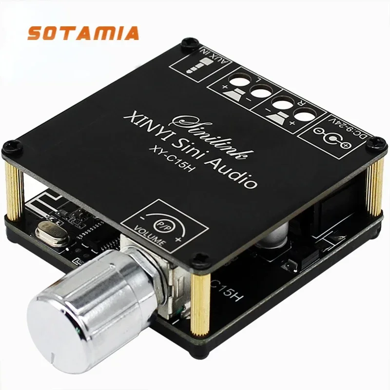 

SOTAMIA Mini Bluetooth 5.0 Digital Power Amplifier Board AUX Dual-channel 2x20W Hifi Stereo Audio Amplifier Module Amplificador