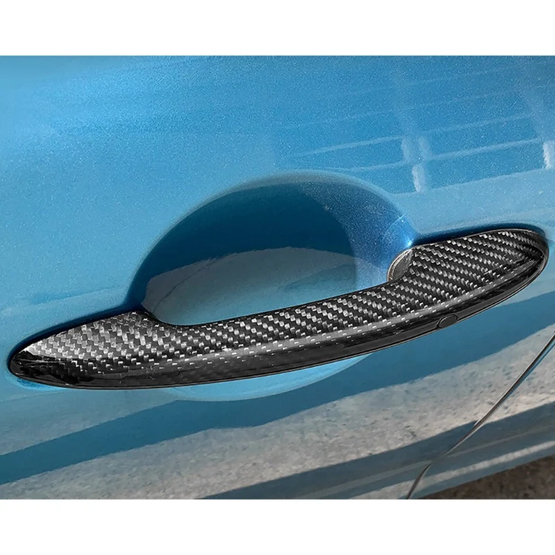 Carbon Fiber Door Handle Cover Protective Case For Mini Cooper R55 R56 R60 Countryman Clubman