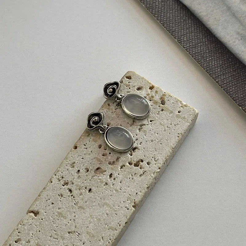 

Серьги из стерлингового серебра 925 пробы, женские серьги с кристаллами и эллипсом, роскошные серьги-капли высокого качества, помолвочные свадебные хромированные украшения