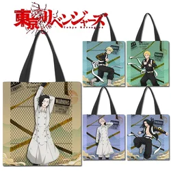 Tokyo Revengers Tote Fashion Casual borsa a tracolla di grande capacità Shopping Bag Cartoon Anime borsa di tela periferica Shopping Bag