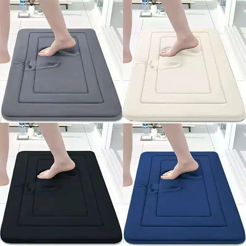 1pc Absorbent Non-Slip Bath Mat | Comfortable Standing Pad for Living Room, Bedroom Bathroom Mat Bath Mat Bathroom Carpet