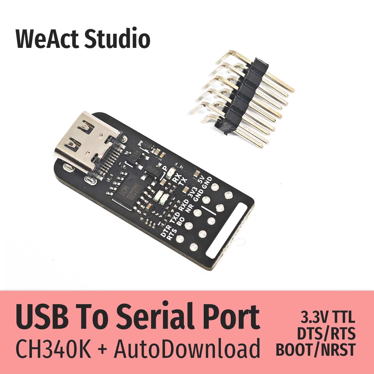 Weact Ch 340K Ch340 Usb Naar Seriële/Ttl Uart Module 3.3V Ttl Auto Download