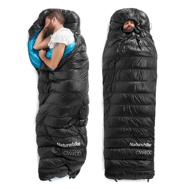 Naturehike Winter Down Sleeping Bag CW400 Adult 650FP Duck Down Warm Sleeping Bag 4 Seasons Suitable Waterproof Ultralight Quilt