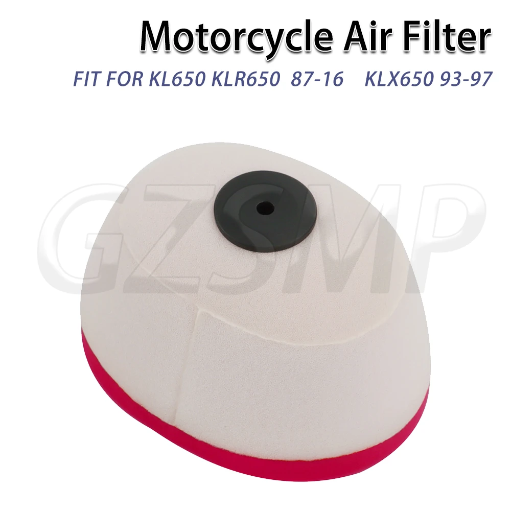 Motorcycle Cleaner Intake Sponge Air Filter Fit for Kawasaki KL650 KLR650 1987-2016 2017 2018 KLX650 C1-C5  93-97