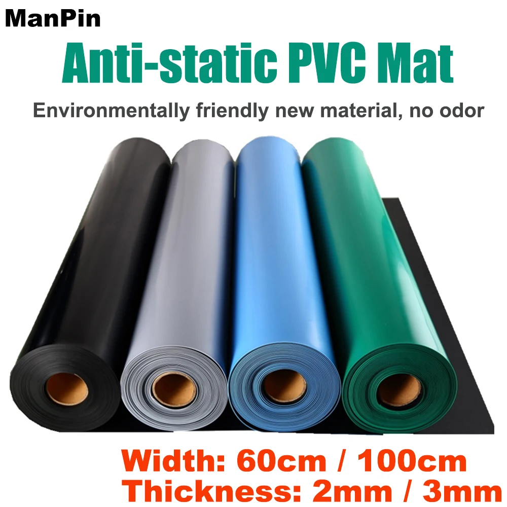 Anti Static ESD PVC Work Mat Workbench Rubber Pad Workshop Desktop Tablet Mat Electronics Repair No Odor High Quality 2mm 3mm