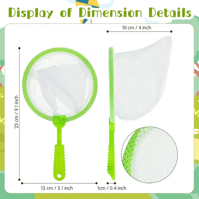 24 Pcs Butterfly Bug Net For Kids Insect Collecting Net Bug Catcher Fishing Net Science Nature Exploration Tools