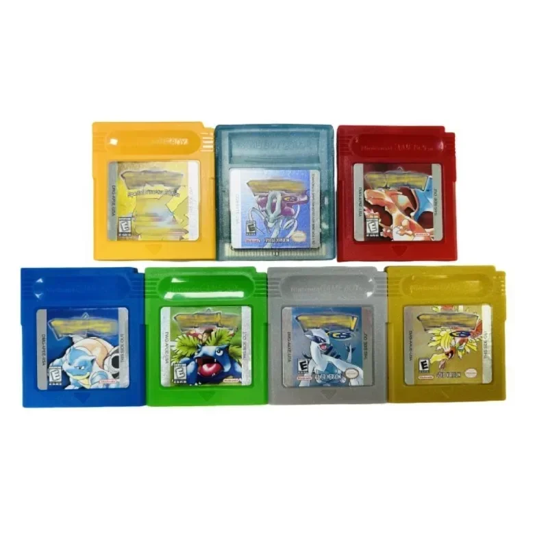 

Классический игровой картридж GBC, синий, красный кристалл, 16-битный ретро мини-монстр, серия RPG, английский язык, игровая карта, подарок