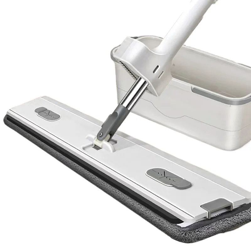 Large Flat Mop for Hardwood Floors Wet Dry Use No Hands Wash Mop with Bucket for Home Cleaning for Lazy People for Wholesale