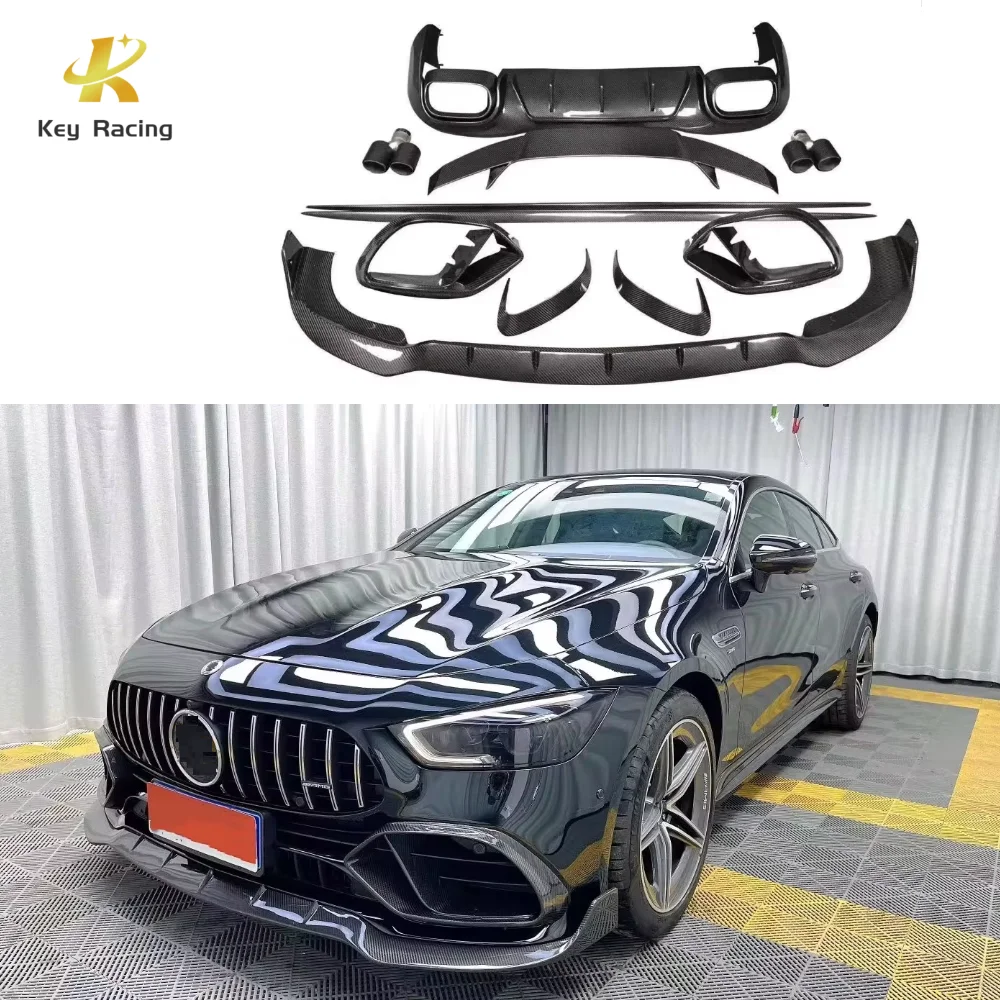 

GT63 GT50 Углеродное волокно B Стиль Передняя губа Боковая юбка Задний диффузор Вентиляционные отверстия Задний спойлер Для Mercedes-Benz AMG GT GT50 GT63 Комплект кузова