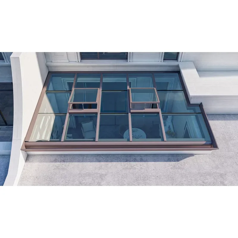 Electric Sunroof Vent Aluminum Alloy Steel Mesh Automatic Roof Skylight for Car Lighting Dust Removal Integrated Design