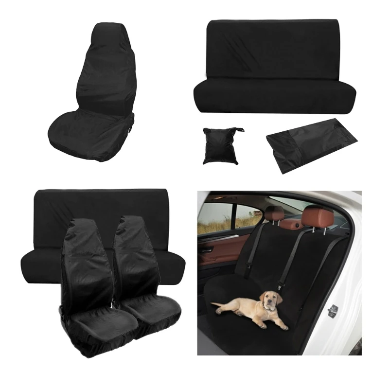 G99F Car Seat Covers Waterproof Front / Rear Seats Car Seat Protector Accessories with Storage Bag Universal Fit