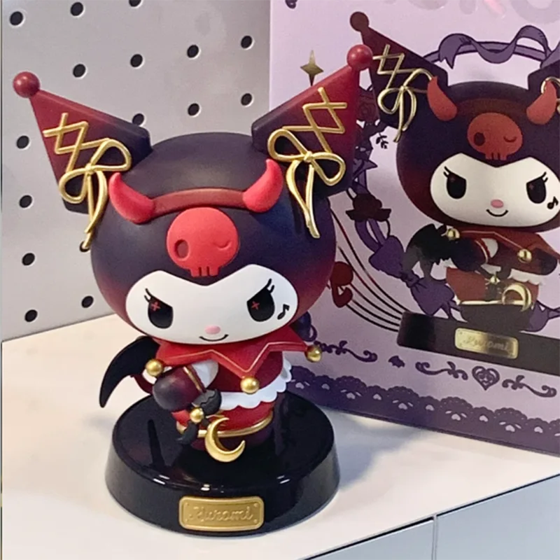 Echte Sanrio Cartoon Anime Serie Kuromi Puppe Mädchen Serie meine Melodie Figur Leshen Stil Ornament Dekoration trend ige Peripherie