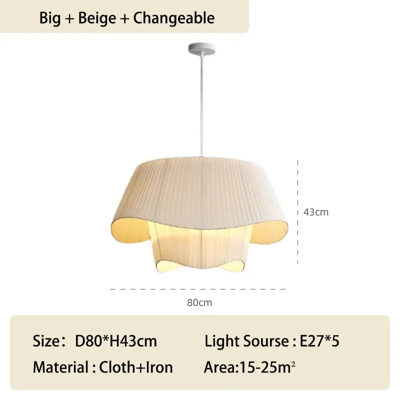 JIANKEXING Französisch minimalist ischen Stoff führte Kronleuchter Wohnzimmer Restaurant Schlafzimmer Küche Kunst Pendel leuchte Home Decoration Leuchte 8