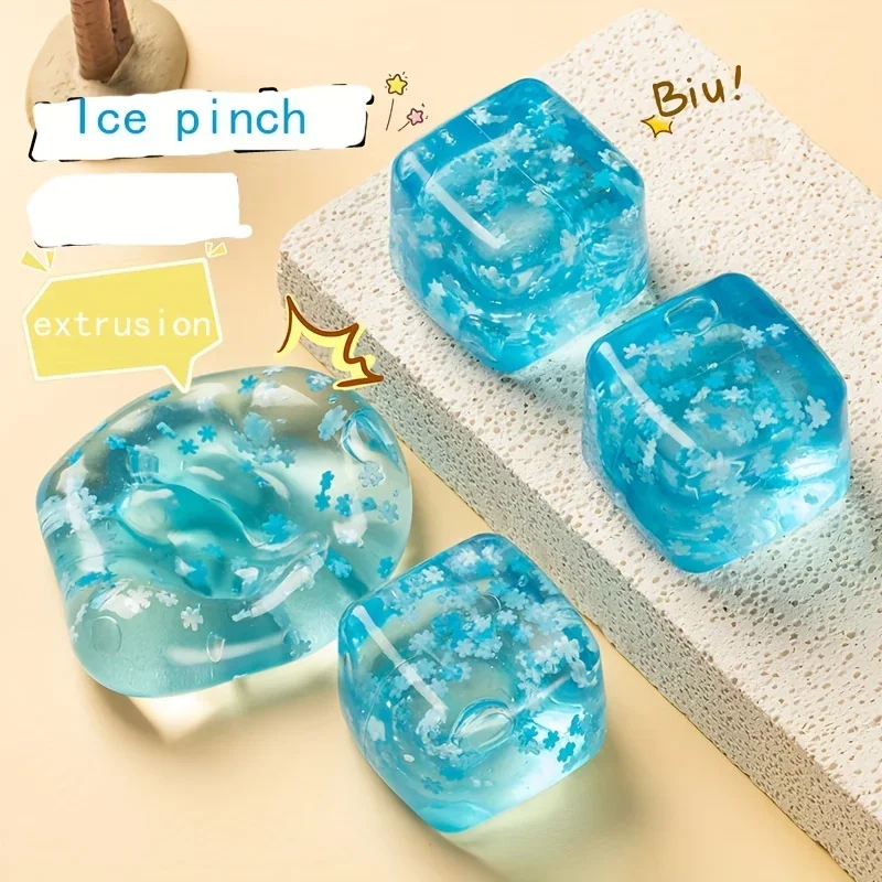 Flocons de neige Cube de glace Anti-stress jouets spongieux rebond lent balle anti-Stress pour enfants adultes anxiété Relaxation presser cadeau