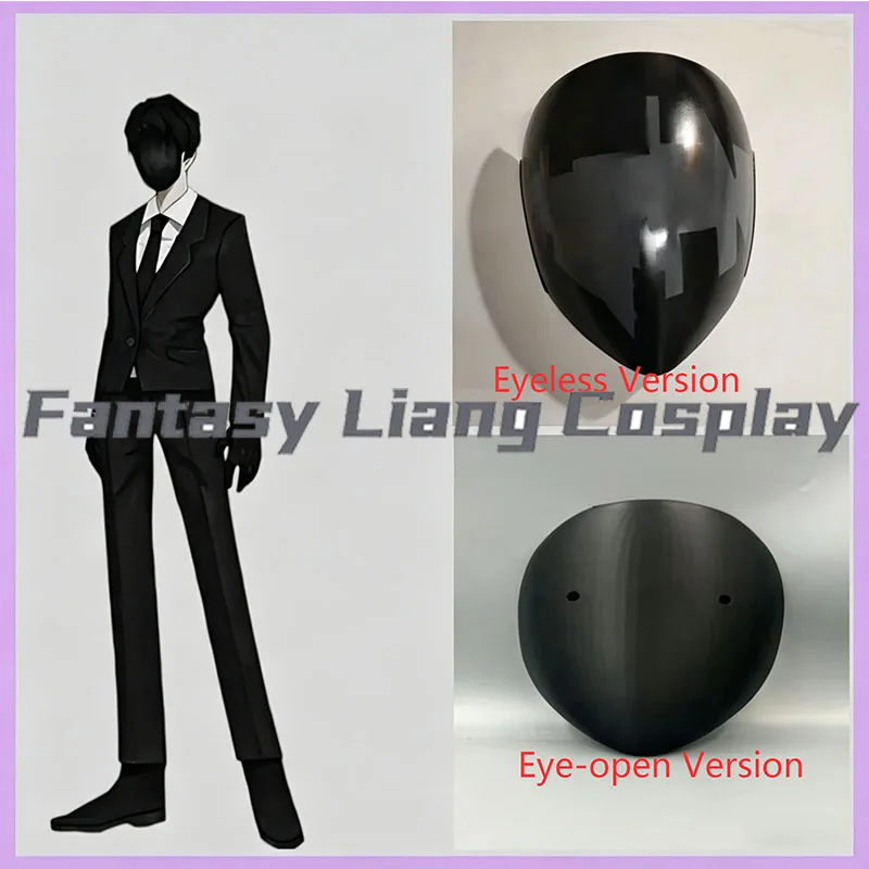 Anime Library of Ruina Roland Cosplay Mask Geometric Hand-drawn Pure Black Halloween Carnival  Party Role Play Prop 3D Printed