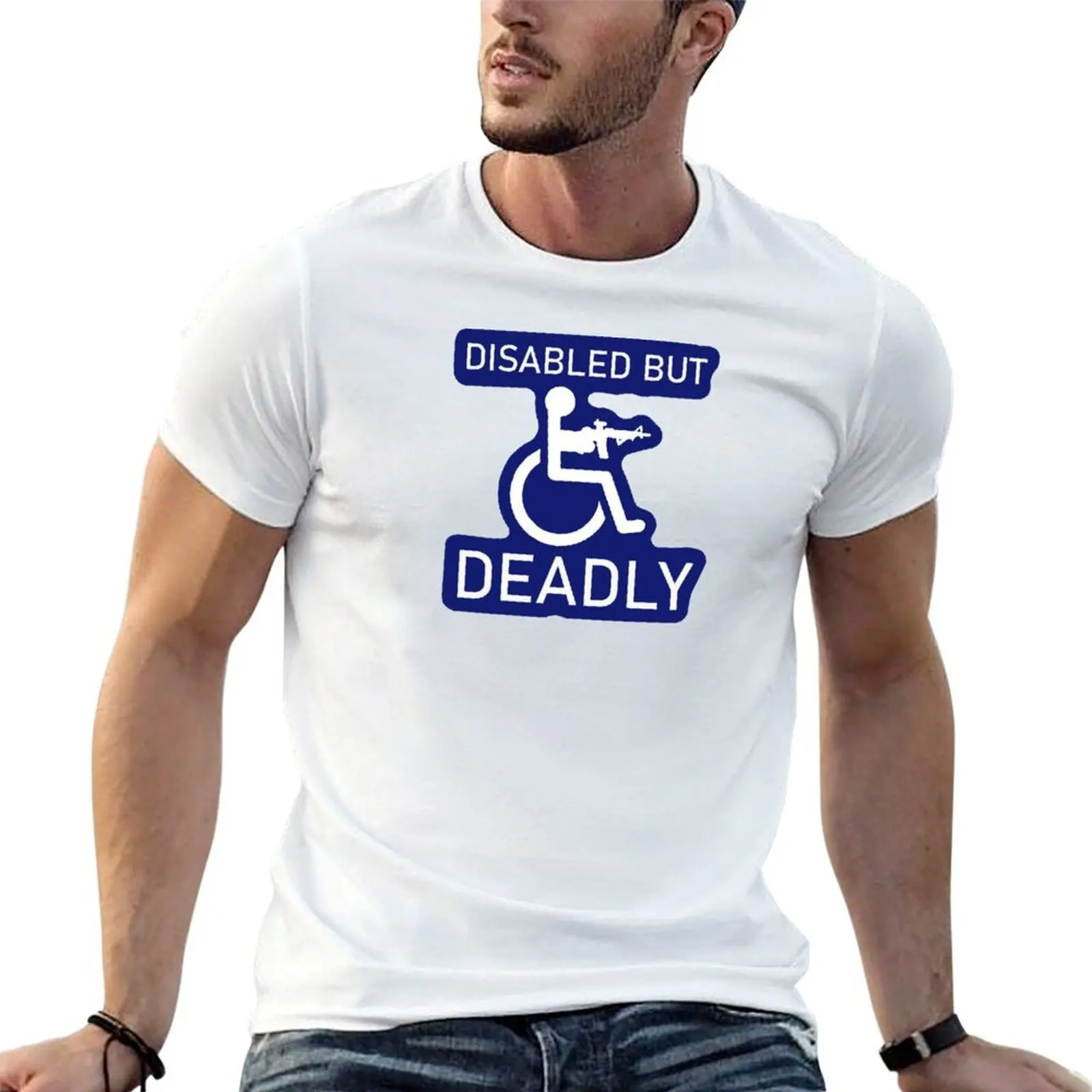 DISABLED BUT DEADLY T-Shirt football t shirt vintage t shirts mens graphic t-shirts anime