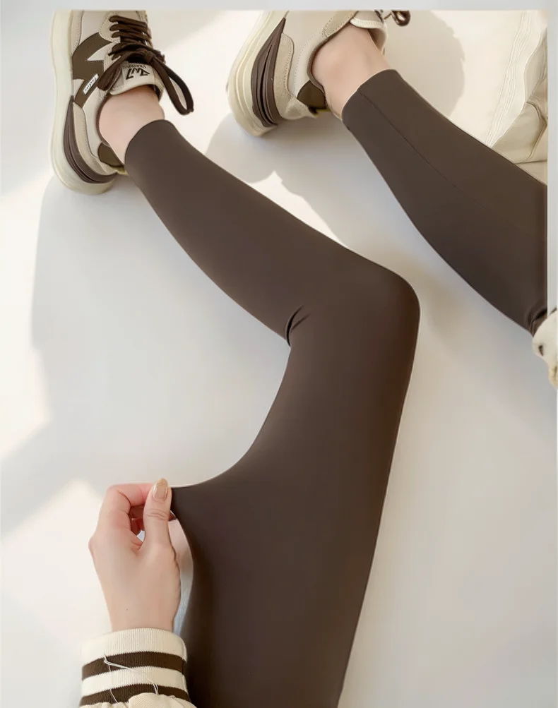 طماق السراويل النساء كبيرة الحجم تمارين بناء الجسم عالية المرونة Feminino الصوف استرخاء سمكا euramerican Bodytight Ol