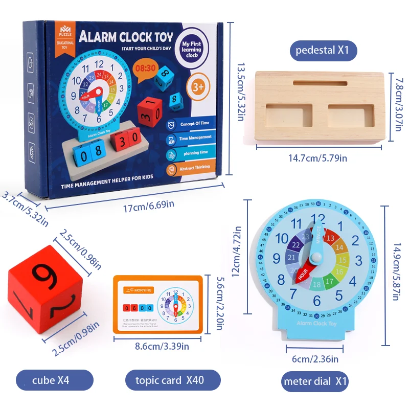 أدوات تعليمية على مدار الساعة للأطفال، ألعاب تعليمية، إدراك تعلم وقت رياض الأطفال، هدية تنوير الطفل