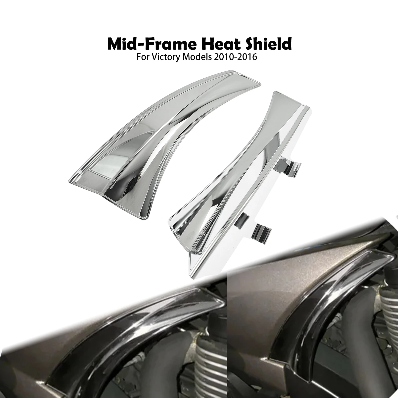 

Motorcycle Mid-Frame Heat Shield Chrome Air Deflector Trim Cover For Victory Cross Country Tour Magnum Hard-Ball Roads 2010-2016