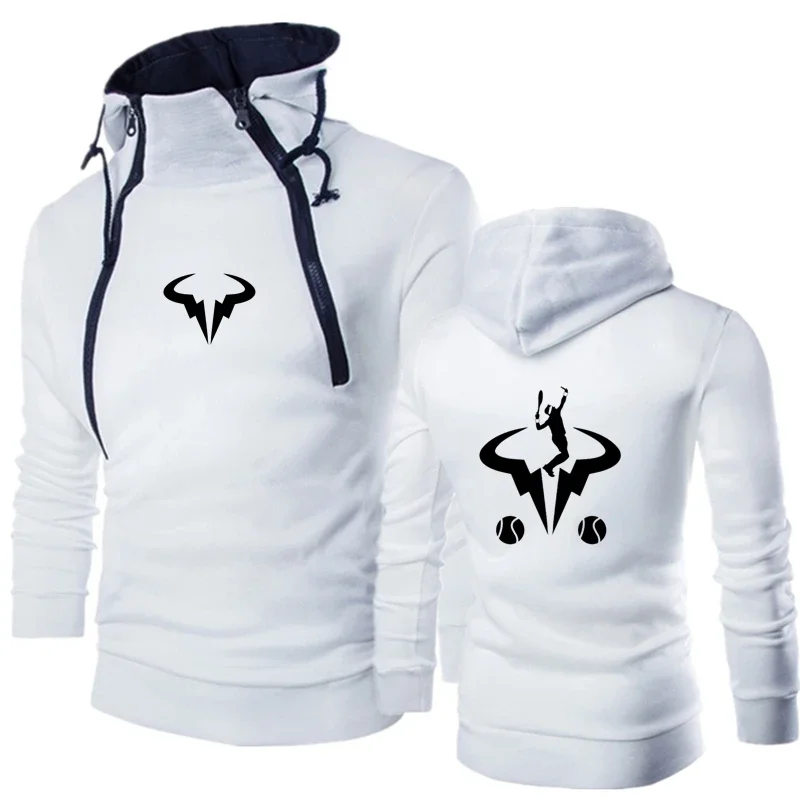 

2024 Hooded Autumn New Rafael Nadal Logo Print Custom Made Men Zipper Pullover Hoodie Cotton High Quality Popular Man Sportswear