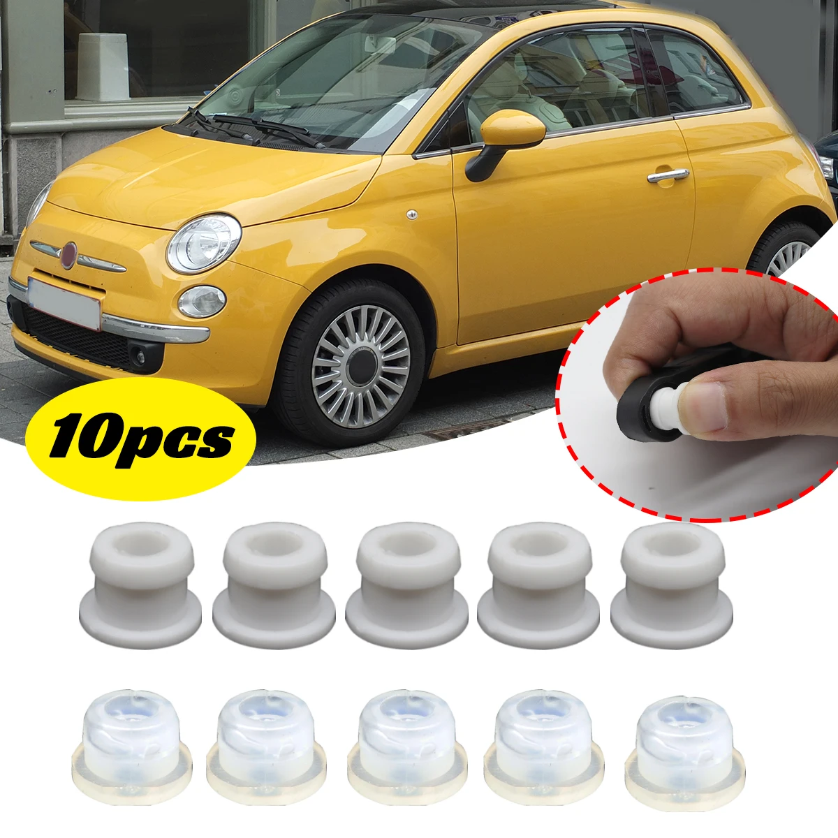 

10X Shifter Cable Bushing Gearbox End Connector Fix Sleeve Grommet Repair Kit for Fiat 500 500c 500L 500x Automatic Transmission