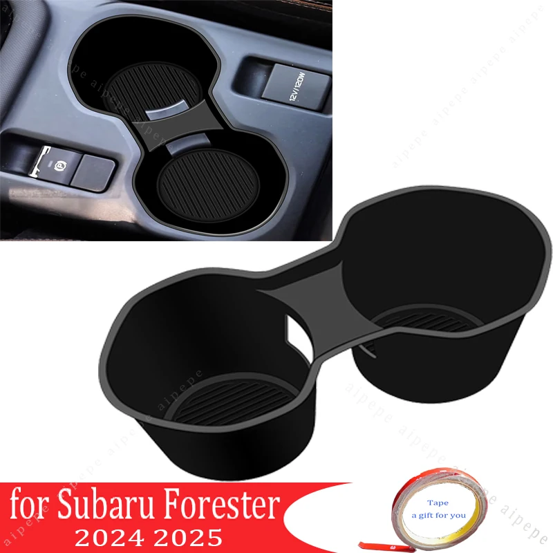 

Для Subaru Forester 2024 2025 силиконовая резина с центральным управлением, держатель для чашки, крышка для бутылки, отделка, аксессуары для интерьера