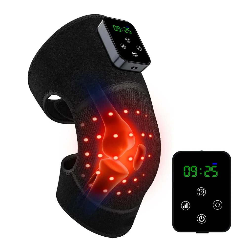 

Cordless 660nm 850nm Near Infrared Red Light Therapy Heating Knee Massager for Joint Elbow Knee Shoulder Pads Pain Relief