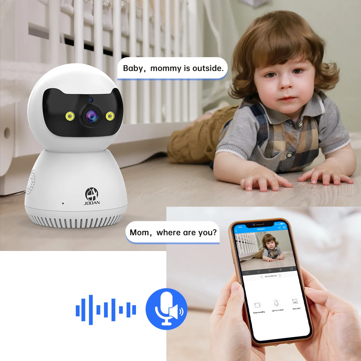 JOOAN 5MP 3MP cámara IP 5G WiFi hogar inteligente cámara de vigilancia IP inalámbrica para interiores cámara CCTV seguimiento IA Monitor de