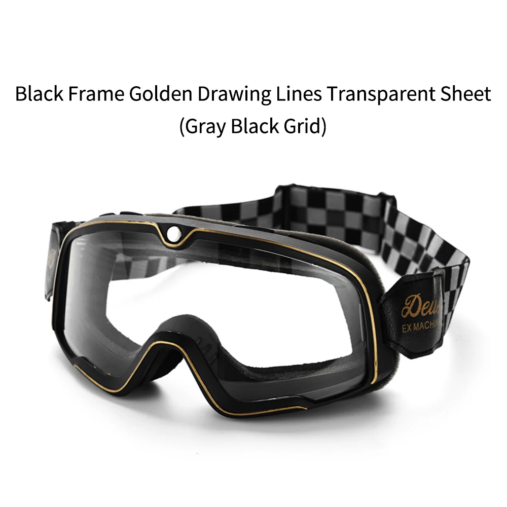 

2026 Motorcycle Retro Goggles Skiing Glasses Outdoors Motocross Sunglasses Helmet Riding Racing Cafe Racing Mountain Bike ATV