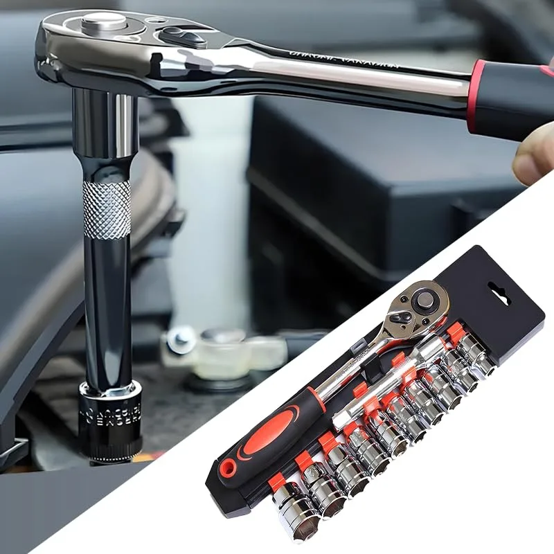 

Набор инструментов для ремонта автомобилей, лодок, мотоциклов и велосипедов, 12 предметов: многофункциональный инструмент, набор гаечных ключей и торцевых головок