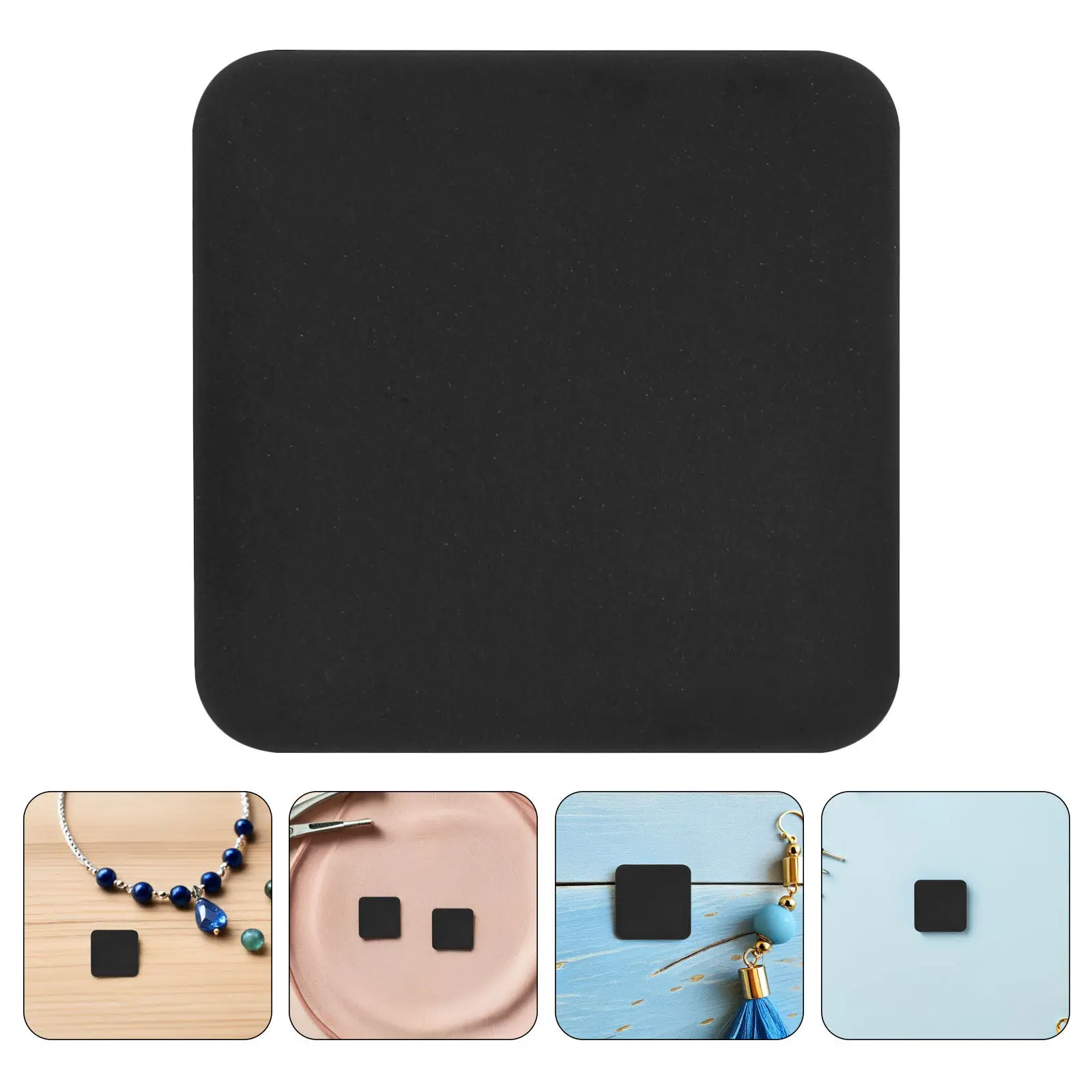 

60Pcs Anti Tarnish Jewelry Paper Strips Black Non-Abrasive Square Tabs 1Inch for Silver Pearls Oxidation Prevention Rust Proof