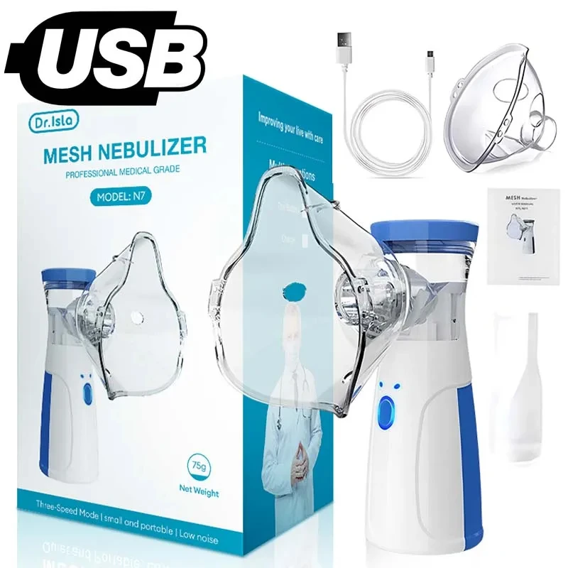 Nebulizator medyczny WF USB ręczny dorosłe dzieci kaszel kompresor opryskiwacz przenośny kompaktowy regulowany nebulizator domowy nebulizator