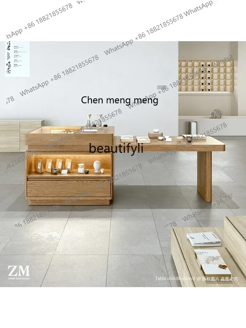 

ss7304 Social Display Cabinet Made of Glass Tea Room B & B Showcase New Consumption Long Table