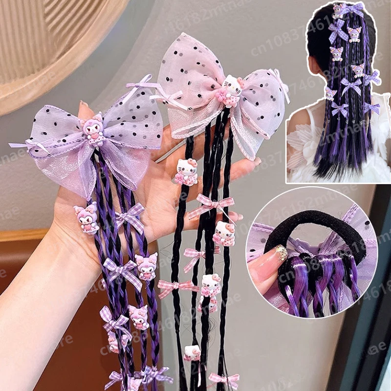 

Kawaii Kuromis Wig Braid Children's Hair Band Boxing Braid High Ponytail Headband Girls' Hair Tie Accessories Children's Toys