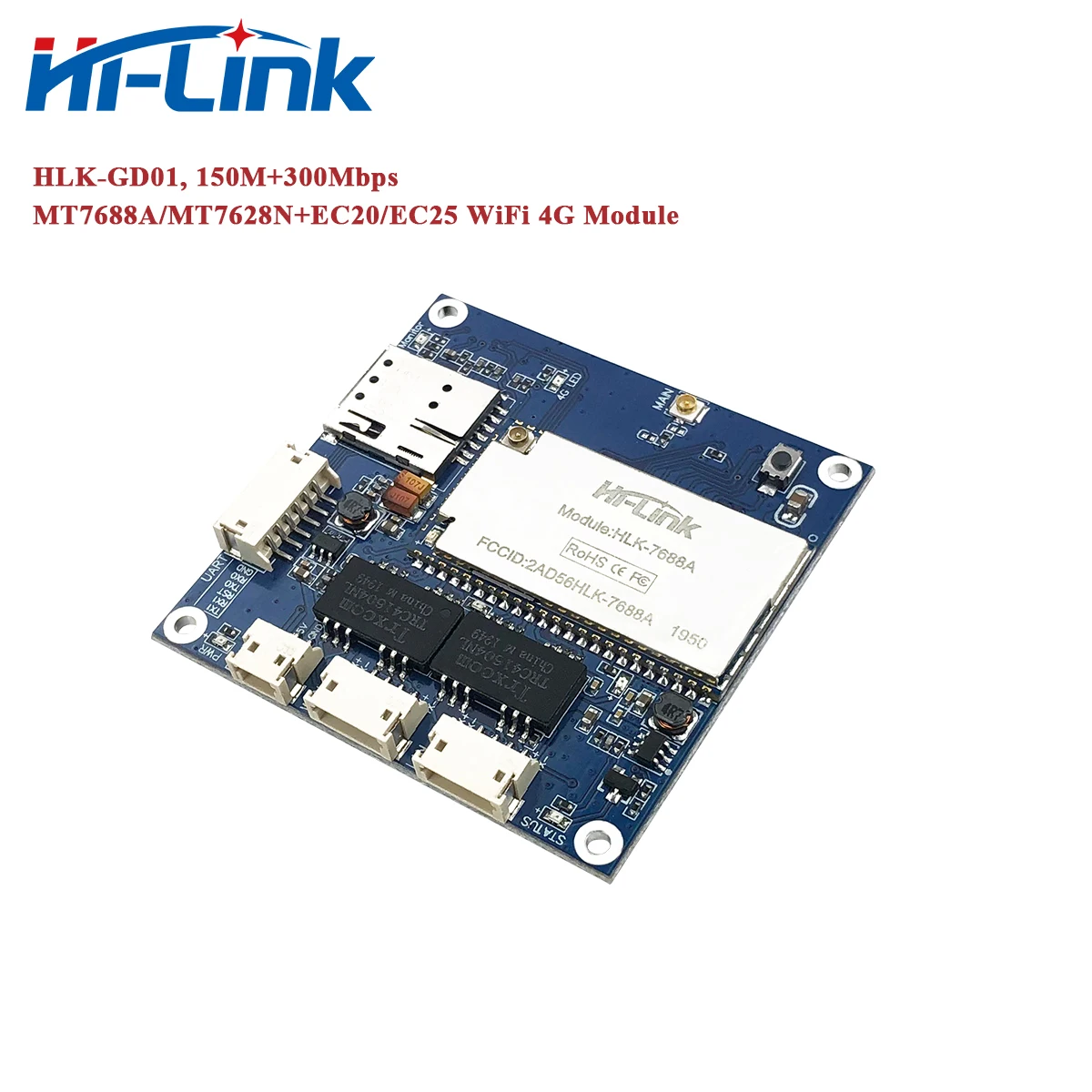 Gratis Pengiriman HiLink MT7688A/7628N + EC20/EC25 4G LTE Modul Router WiFi HLK-GD01