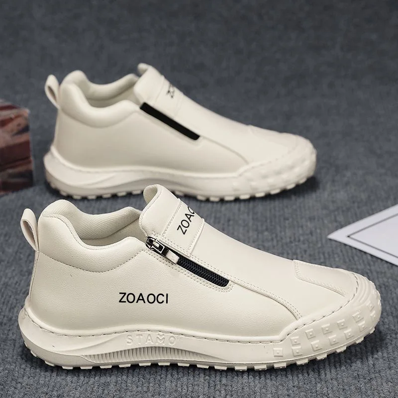 New Men's One‑Piece Breathable Canvas Shoes No‑Slip Wear‑Resistant Casual Sports Sneakers Labor Protection Safety Man Work Shoes