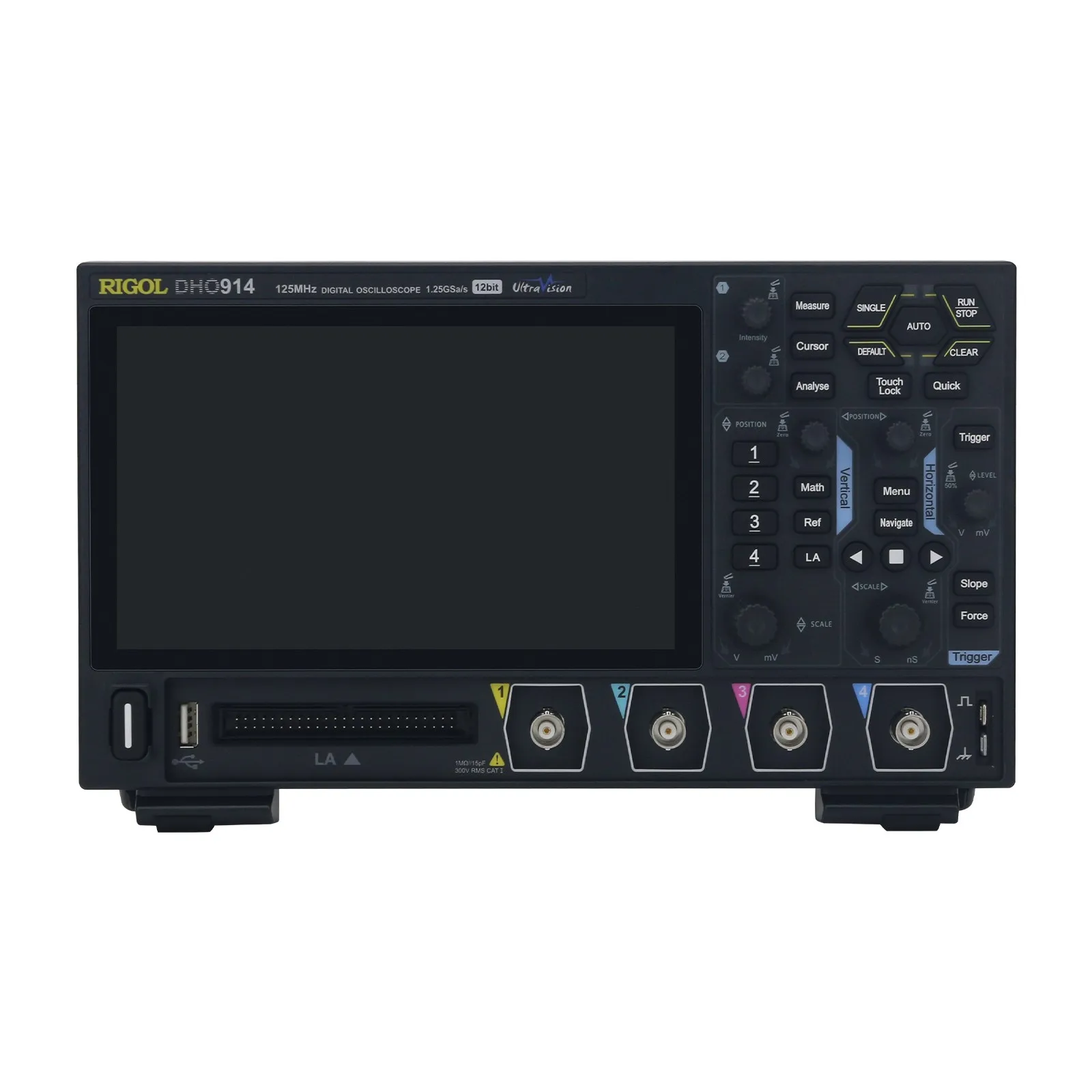 RIGOL DHO914 Portable 125MHz 4-channel 12-bit 1.25gsa/s Digital Oscilloscope With 7-inch Touchscreen