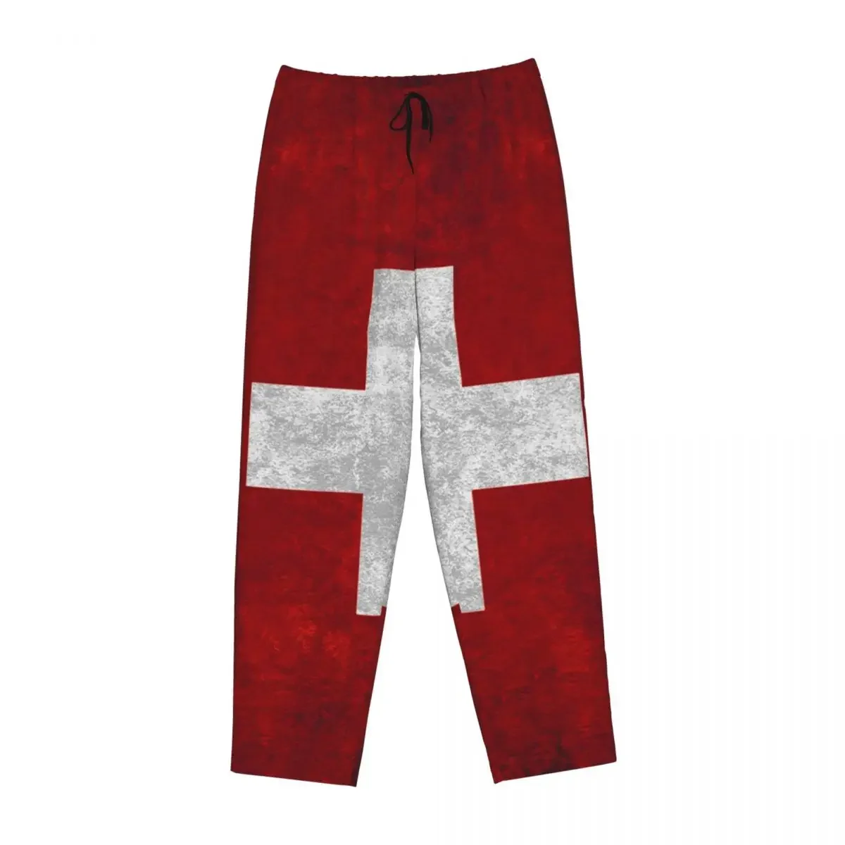 

Custom Swiss Switzerland Flag Women Pajama Pants Lounge Sleep Sleepwear Bottoms with Pockets