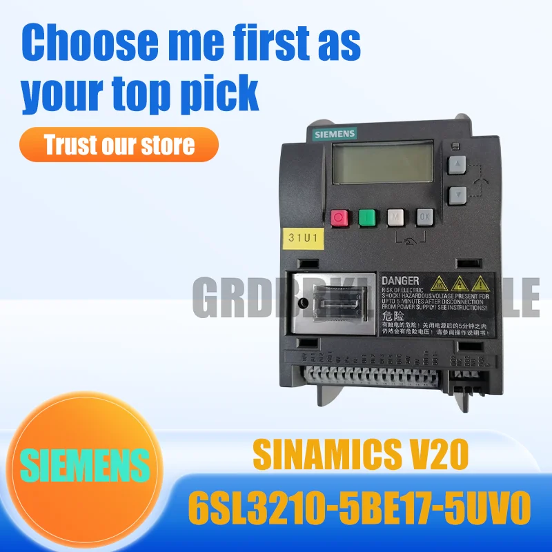 

Новый оригинальный преобразователь частоты SIMIENS 6SL3210-5BE17-5UV0 6SL3 210-5BE17-5UV0 V20 380-480 В, номинальная мощность 0.75 кВт
