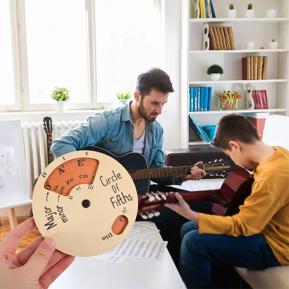 

2 Pcs Fifths Melody Tool Chord Wheel For Musicians Sports Guitar Musical Circle Beige Instrument