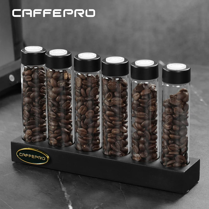 Caffepro Coffee Beans Storage Tube Container Display Single Dose Tea Exhaust Valve Barista Tools Espresso Accessories Coffeeware