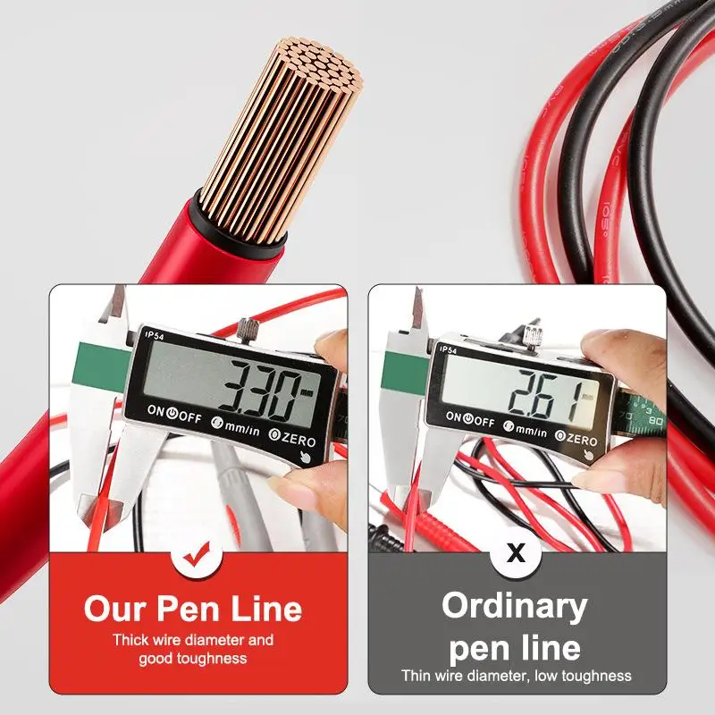 20A Multimeter Test Leads With Extra  Probes And Anti Slip Grip For Electrical Testing Repair Work Home And Industrial Use