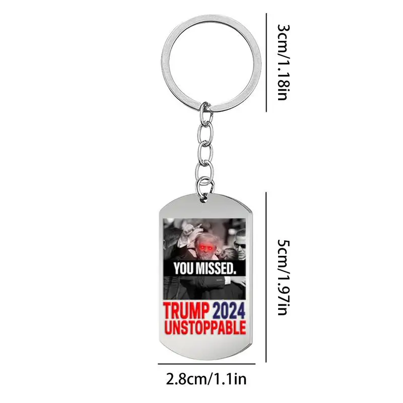 President 2024 Take America Back Keychain President Election Stuff Stainless Steel President Keychains Rally Party Favors