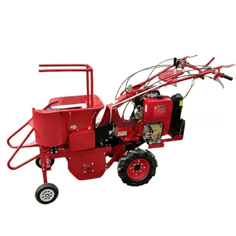 Single line corn harvester, small household hand-held corn harvester