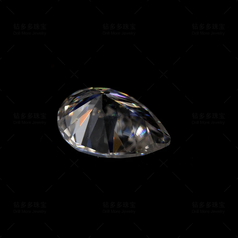 Pear Cut Moissanite  7*10mm EF Color VVS1 Manual Cutting Gemstones Jewelry Makin Pass Diamond Test With GRA Certificate