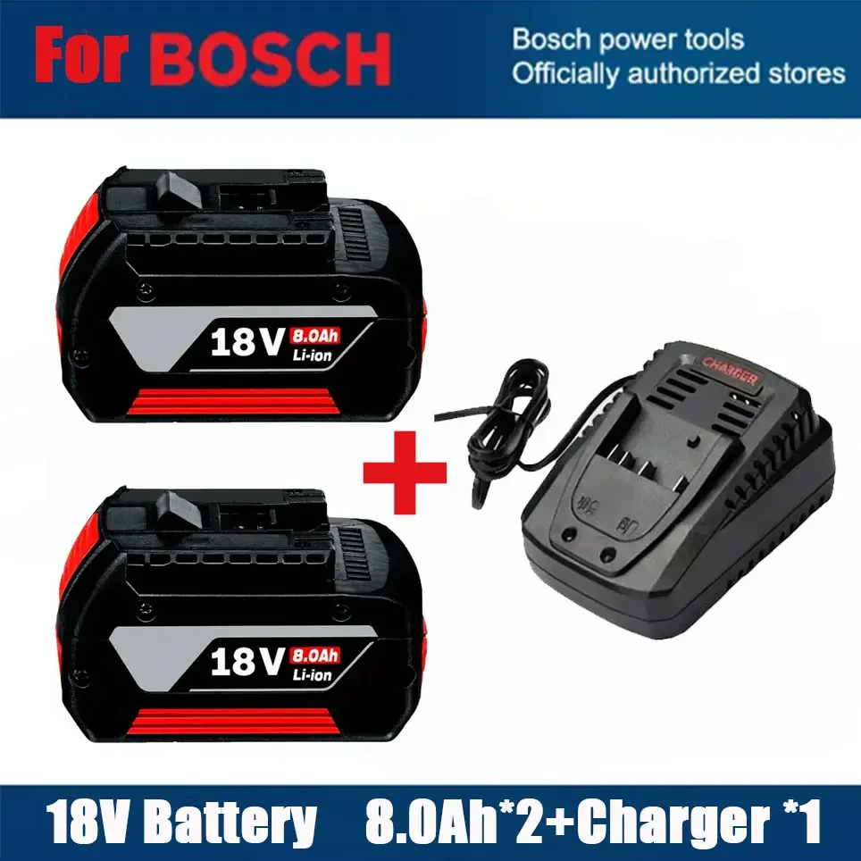Image of Für Bosch 18V Professional GBA GBH GSR GSB BAT618 BAT609 BAT620 Original 18V 8,0Ah Akku-Werkzeug zum Ersetzen des Akkus.