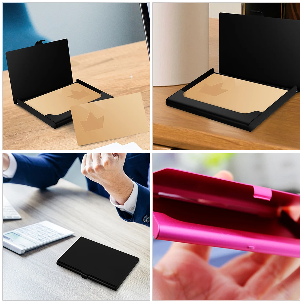 

2Pcs Metal Business Card Holder Sublimation Box Heat Transfer Case Compact Lightweight DIY Gift for Teachers Nurses Doctors