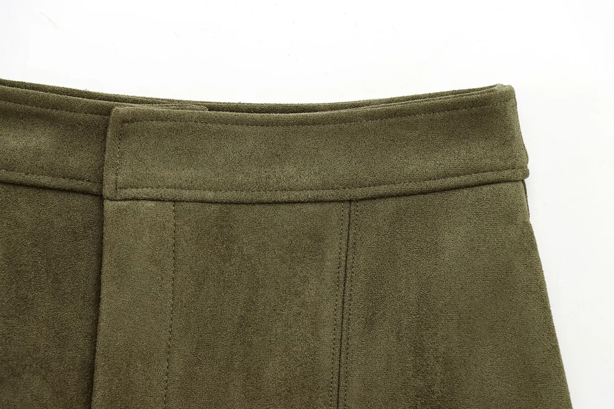 HH Frühling Frauen Wildleder Mantel Hose Sets Revers Lange Sleeve Zipper Jacken Casual Shorts 2025, Neue Mode High Street Lady Outfit – Detail 17