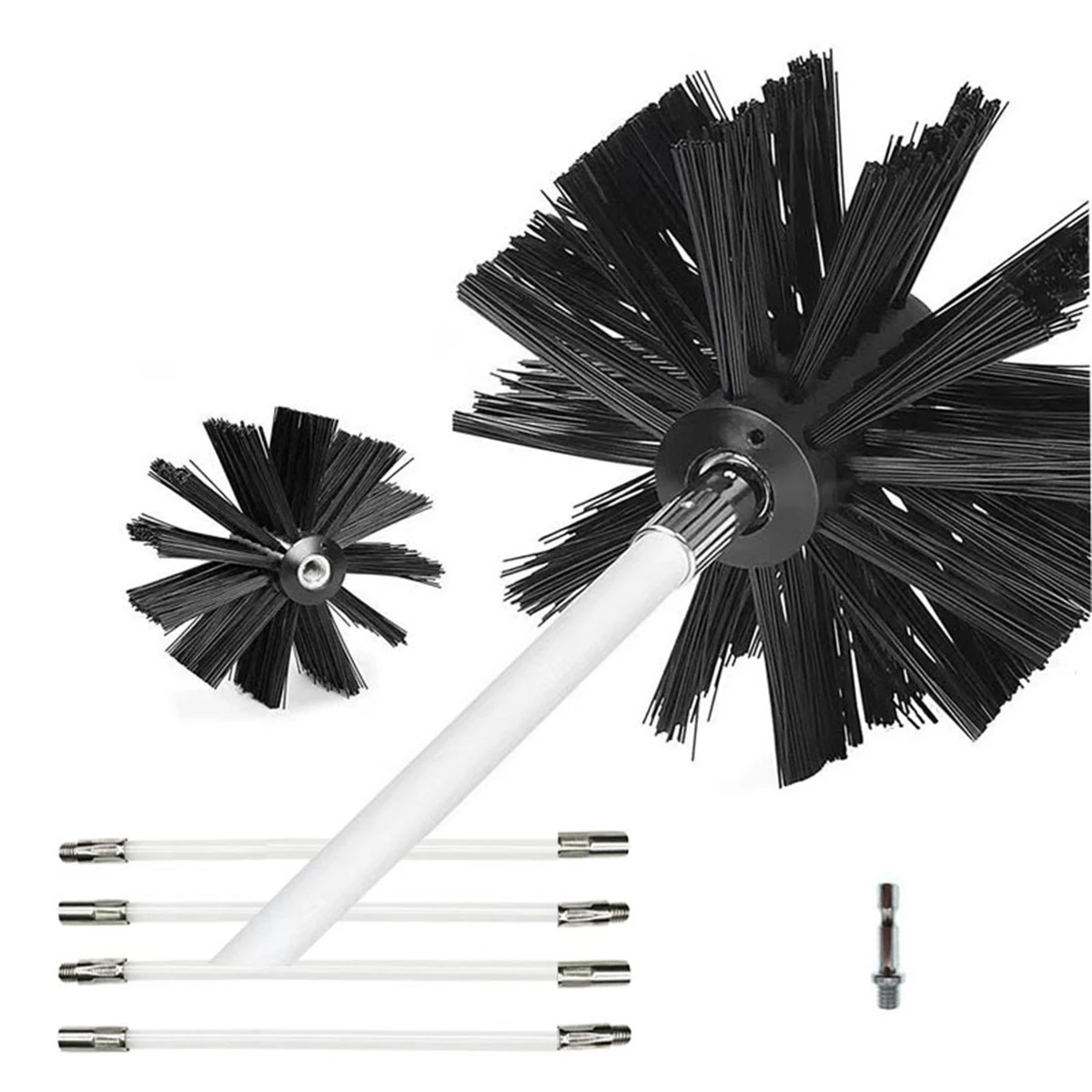 Flexible Chimney Sweep Set Flue Sweeping Brush & Rod Kit Soot Cleaning Rods Nylon Brush Cleaning Tool Kit Convenient